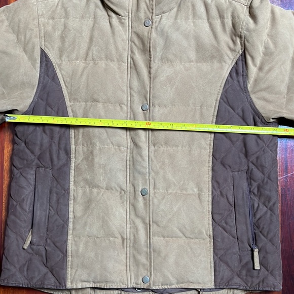 Womens XL Outback Trading Company Snow Mountain Down Jacket Dark and Light Brown - Picture 9 of 16